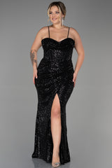 Talia Black Sequined Gown