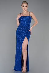 Talia Royal Blue Sequined Gown