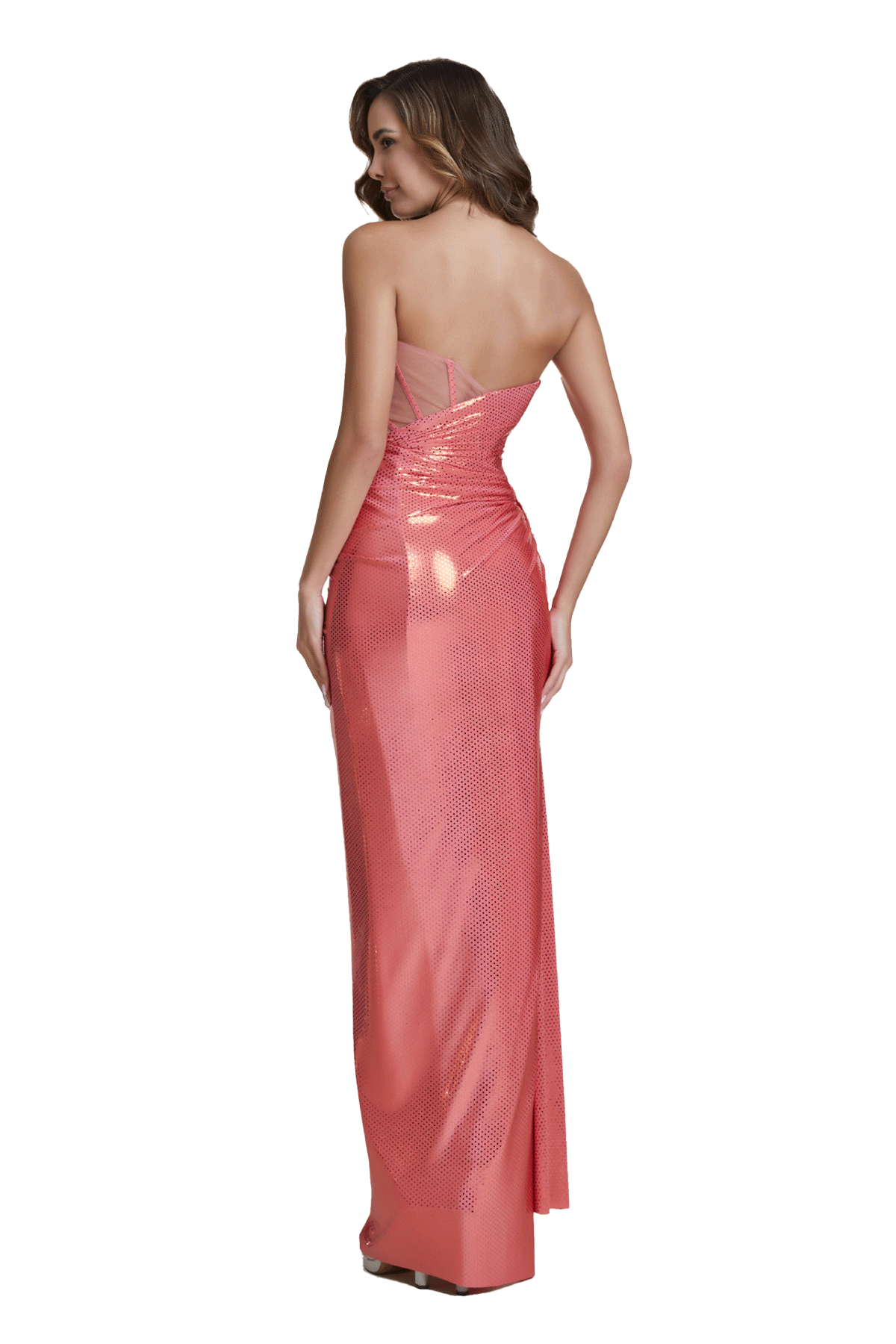 sachin and babi light blue dress Coral Pink Elegant Women's Romantic Prom Dress