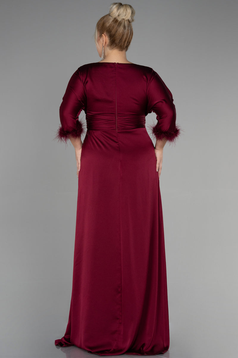 Ximena Burgundy Long Sleeves Gown