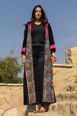Zumurrud Black Abaya Kimono