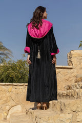 Zumurrud Black Abaya Kimono
