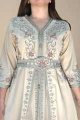 Aya Floral Embroidery Caftan