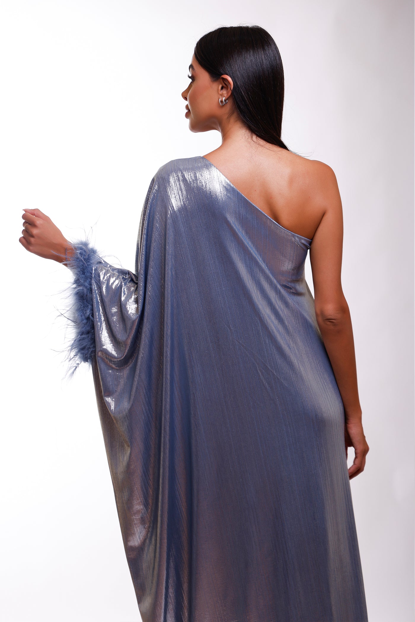 Ayo One Shoulder Feather Caftan Dress – unmatchedbyu Ayo One Shoulder Feather Caftan Dress – unmatchedbyu
