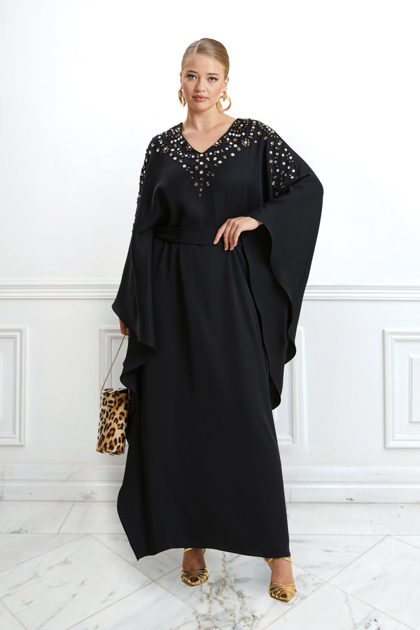 Dalida Black Caftan Dress