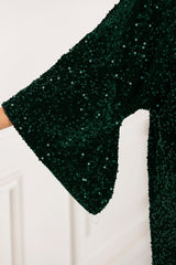 Effie Evergreen Sequin Caftan Dress