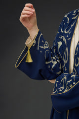 Harf Navy Abaya Kimono