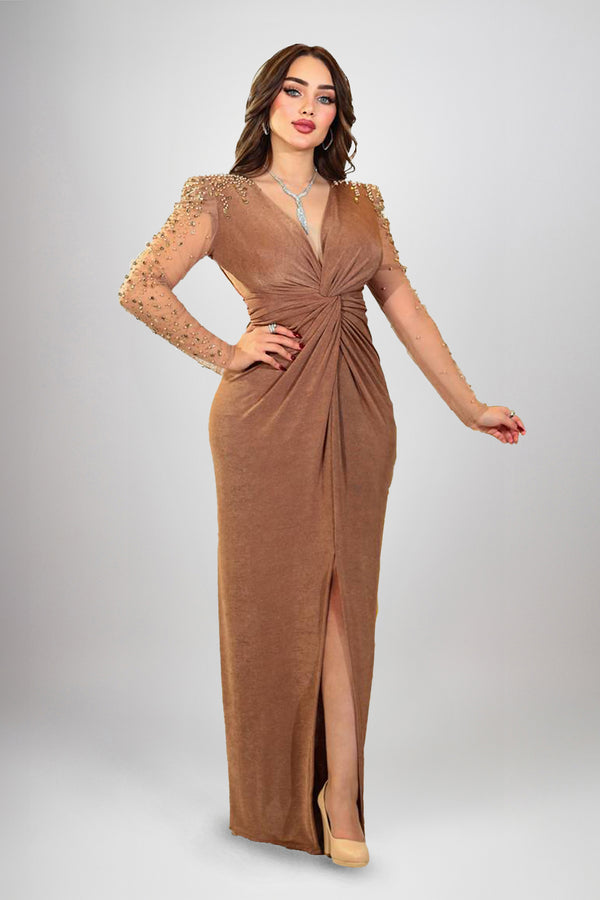 Israa Mocha Brown Gown