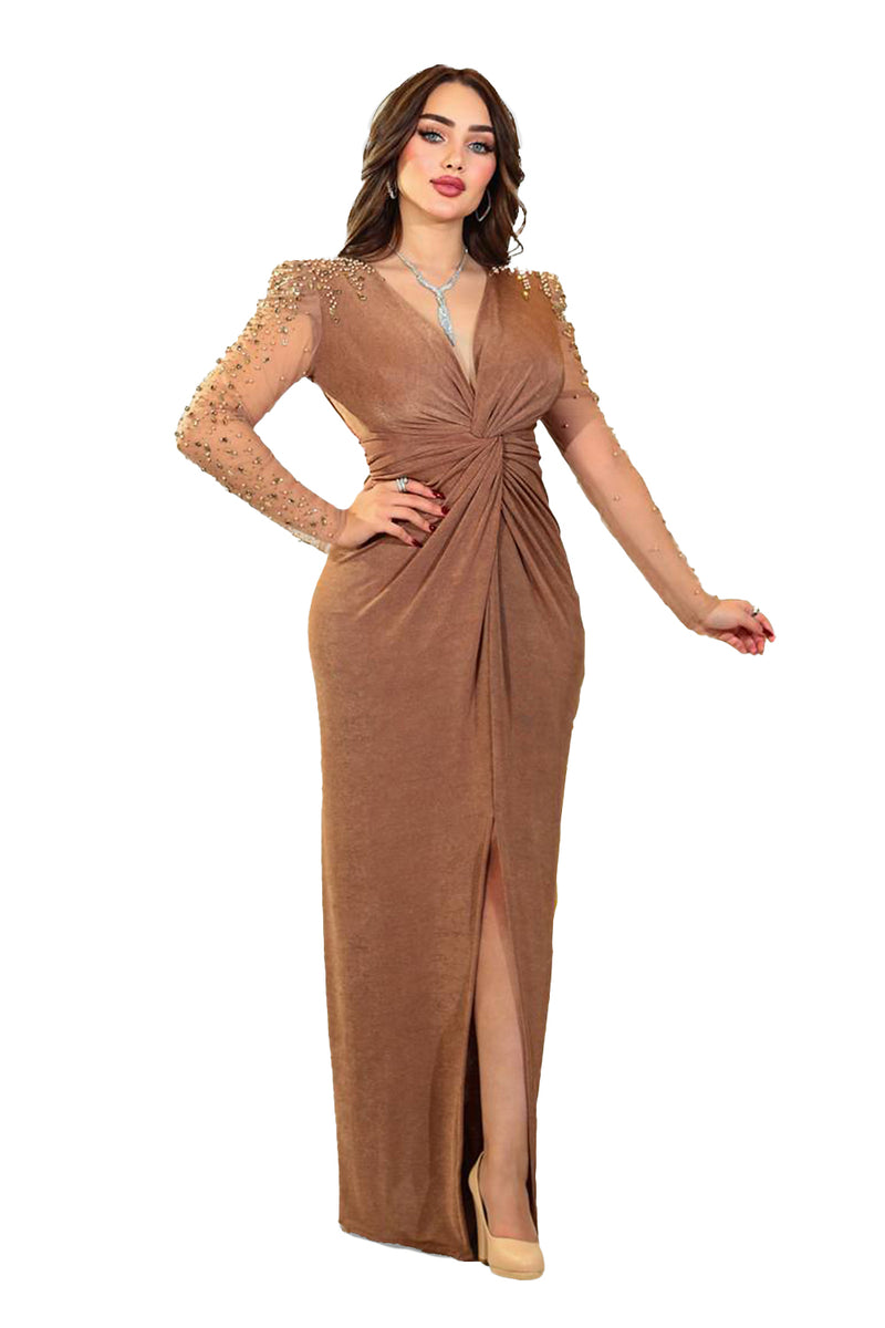 Israa Mocha Brown Gown