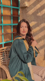 Durrah Emerald Green Abaya Kimono