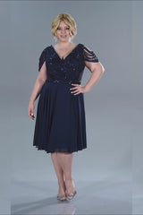 Dania Navy Midi Sequin Gown