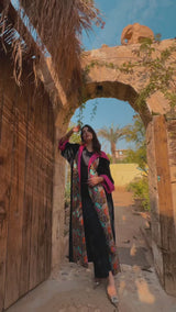 Zumurrud Black Abaya Kimono