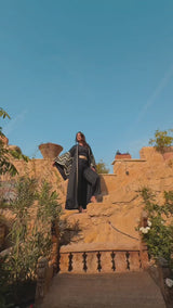 Yakout Black Abaya Kimono