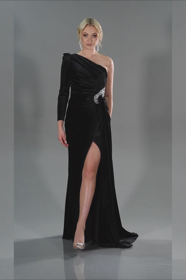 Karina Velvet Black Gown