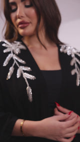 Ayla Black Embellished Abaya