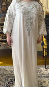 Hadia White Caftan Dress