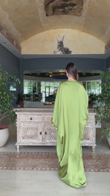 Savannah Chartreuse Green Caftan Dress