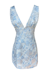 Rachel Blue Mini Floral Dress