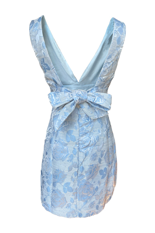 Rachel Blue Mini Floral Dress
