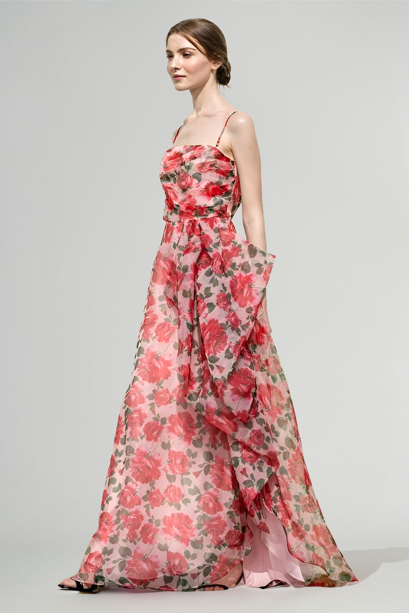 Randa Floral Print Pink Maxi Dress With Straps unmatchedbyu Randa Floral Print Pink Maxi Dress With Straps unmatchedbyu