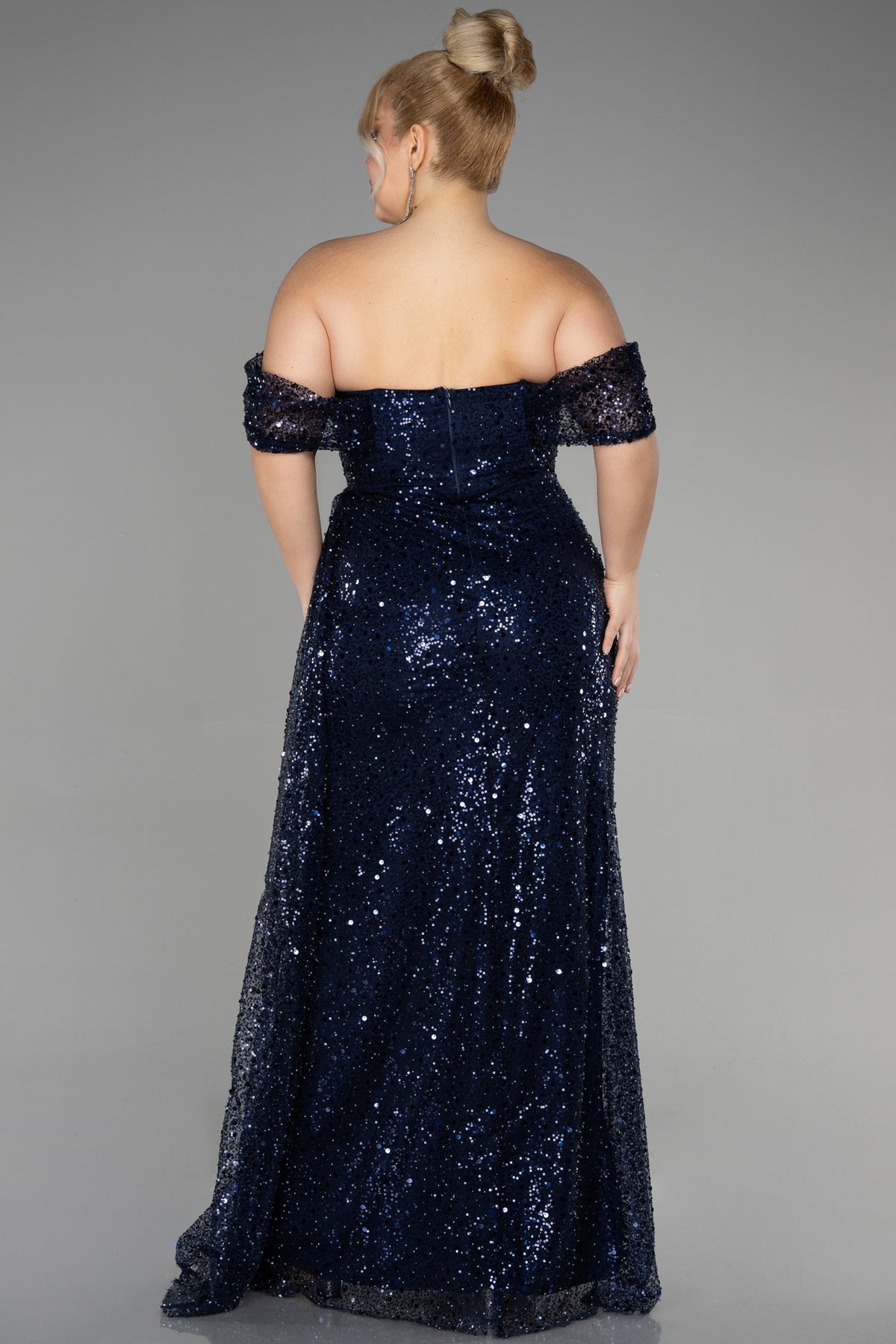 navy sequin dress plus size Lace-Up Strapless Plus Hoco Dress: Primavera 14099 Black Blue / 14W