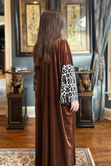 Najwa Velvet Sequin Abaya Kimono