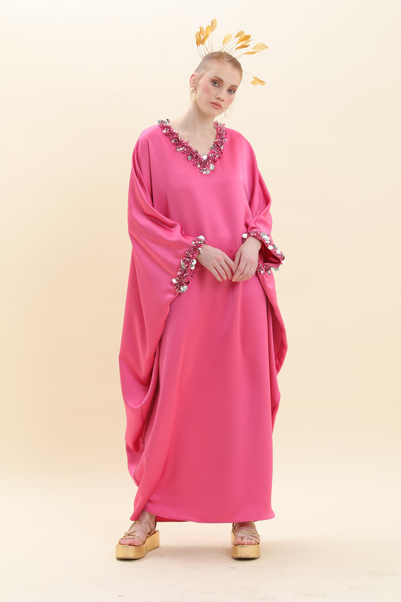 Savannah Fuchsia Pink Caftan Dress