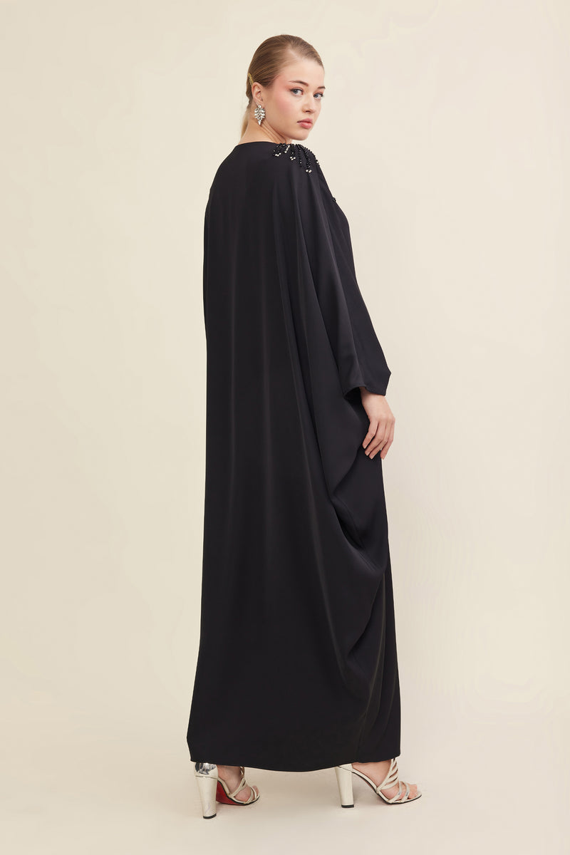 Rania Black Caftan Dress