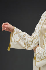 Harf White Abaya Kimono