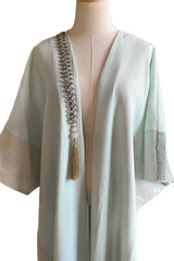 Layan Mint Green Abaya Kimono