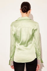 Carmen Sage Green Sparkly Shirt