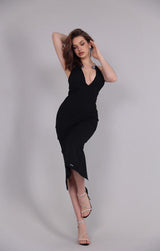 Daria Midi Dress-Black