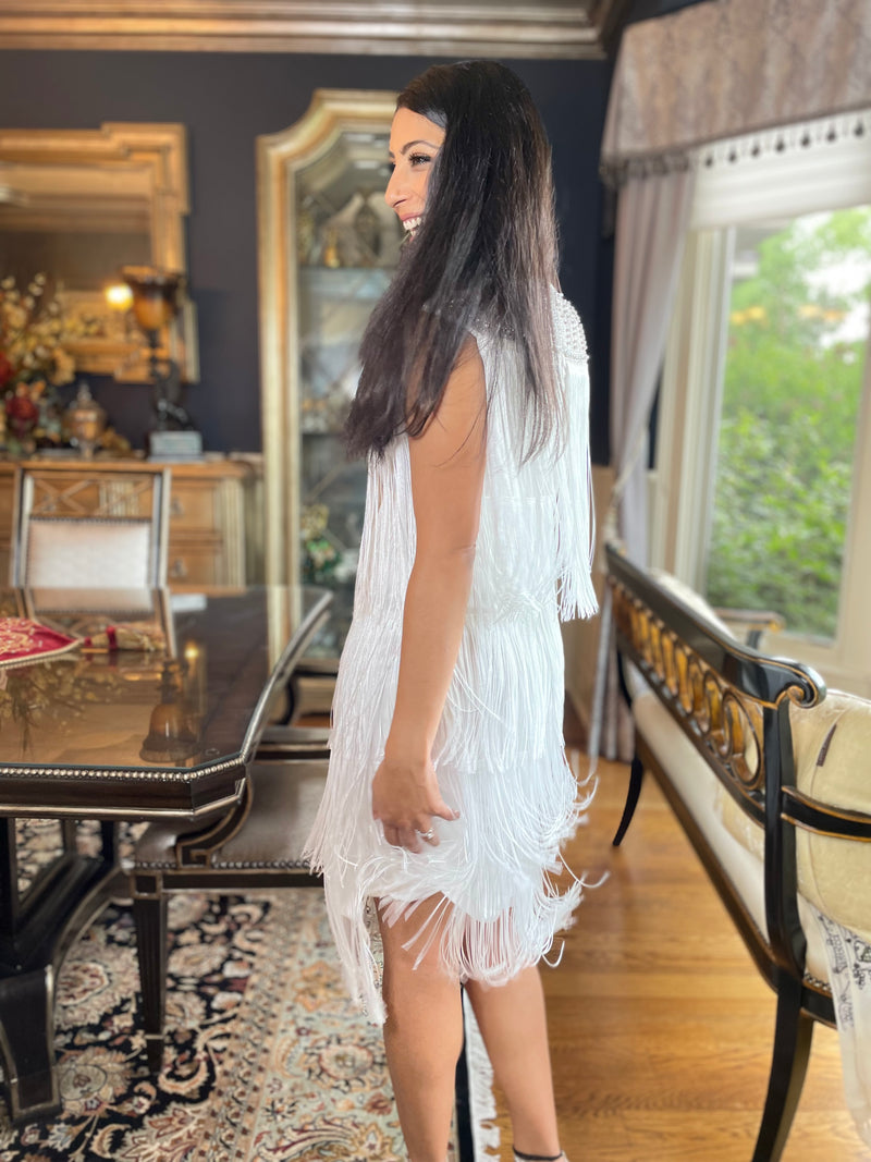 Gigi White Fringe Dress unmatchedbyu Gigi White Fringe Dress unmatchedbyu