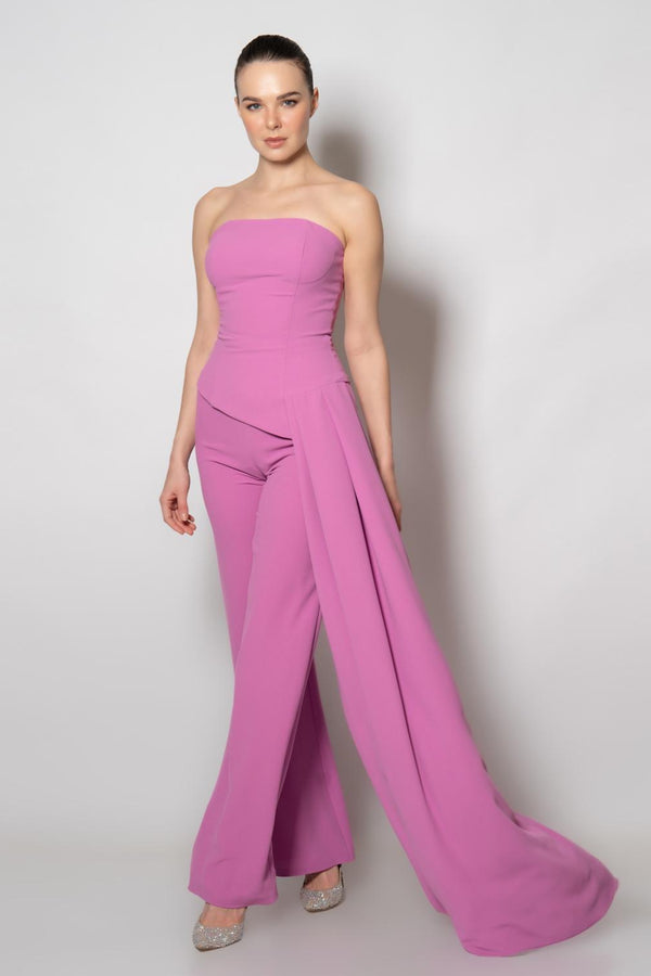 Leyana Light Orchid Two Piece Top Trousers Set