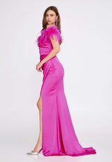 Renée Hot Pink Feather Dress