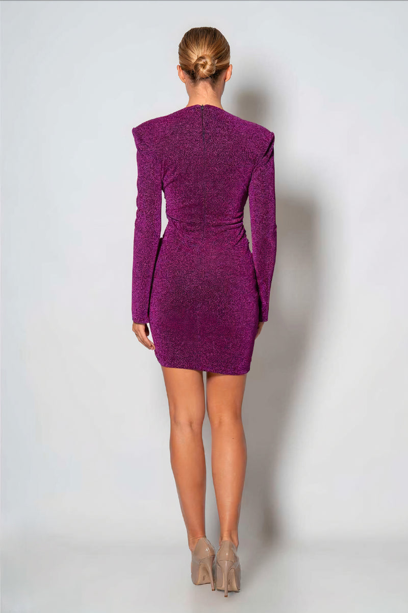 Jenna Sparkly Purple Dress