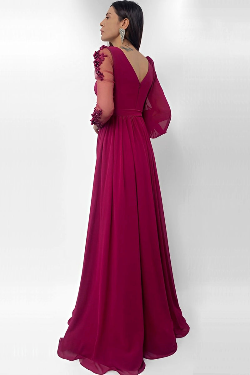 Salma Berry Floral Flower Embroidery Long Sleeves Maxi Dress unmatchedbyu Salma Berry Floral Flower Embroidery Long Sleeves Maxi Dress unmatchedbyu