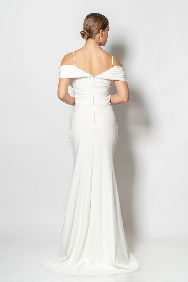 Tania White Off Shoulder Gown