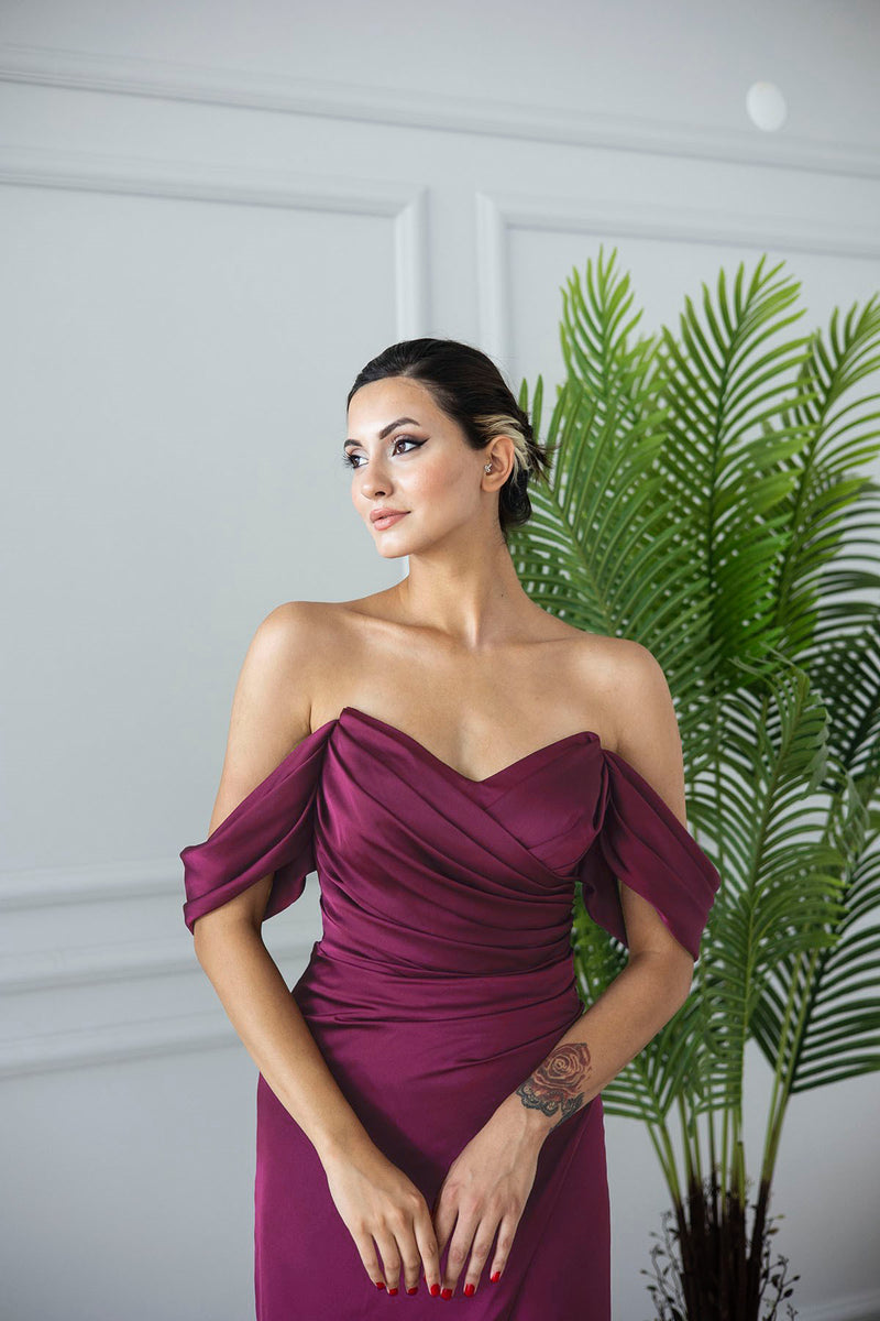 Olivia Plum Midi Dress